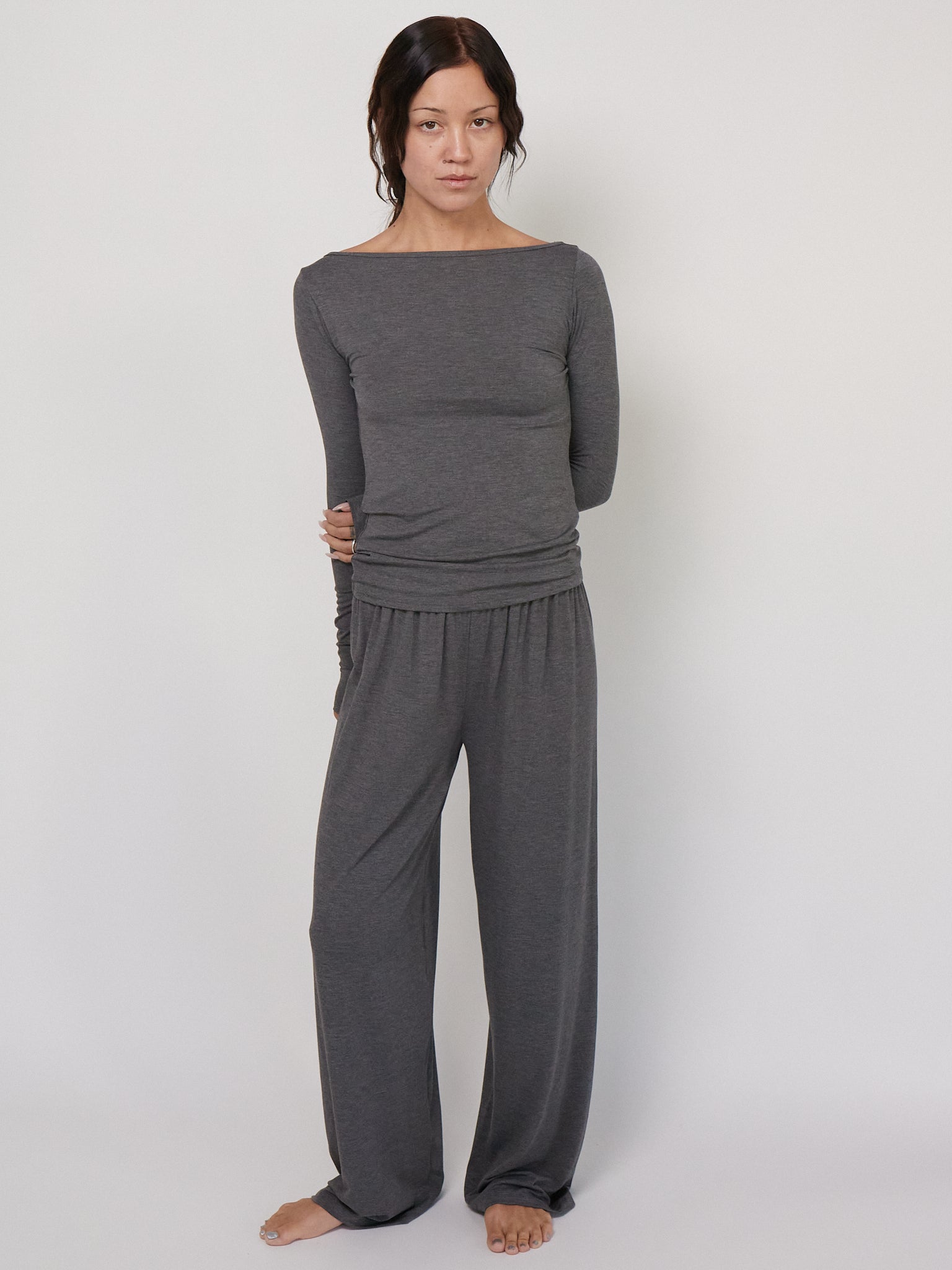 Kye Intimates Recline Pant in Charcoal Shop Sommer San Francisco