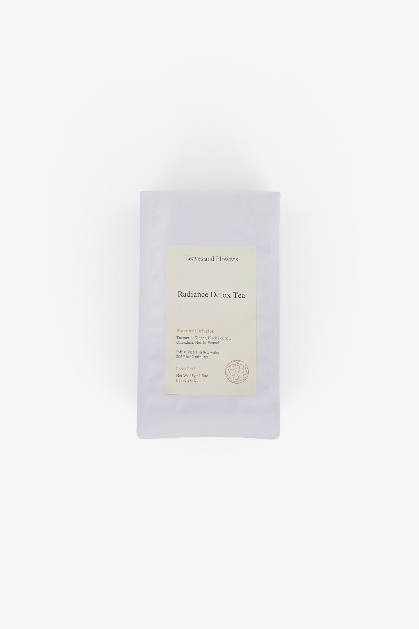 Radiance Detox Tea by Leaves and Flowers, curated by Shop Sommer in San Francisco.