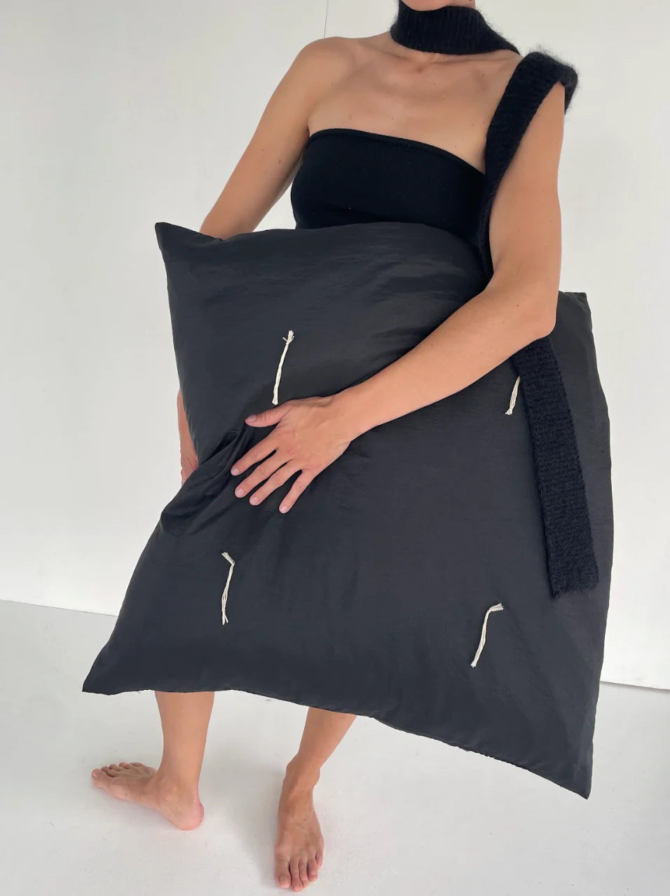 Black Tassel Pillow Cover