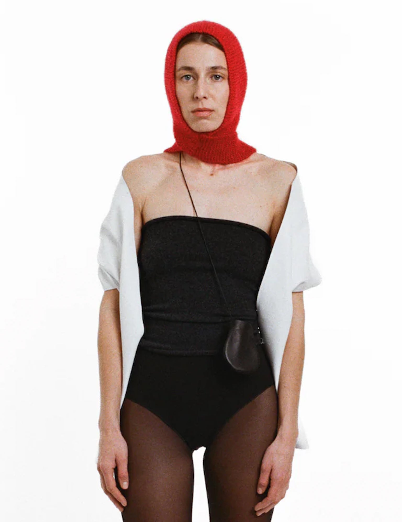 Pien Studios Mohair Balaclava in Poppy Red, curated by Shop Sommer in San Francisco.