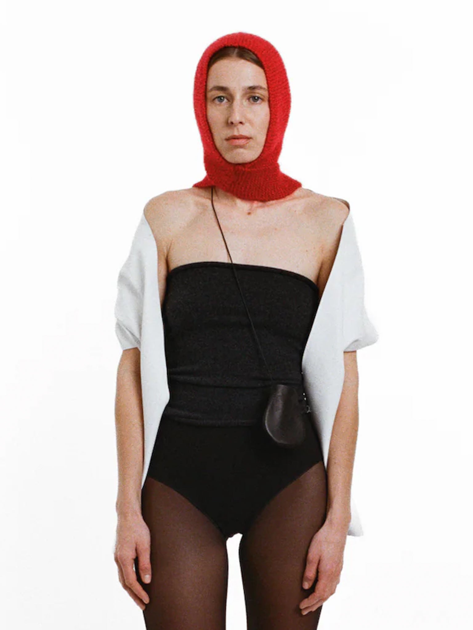 Pien Studios Mohair Balaclava in Poppy Red, curated by Shop Sommer in San Francisco.