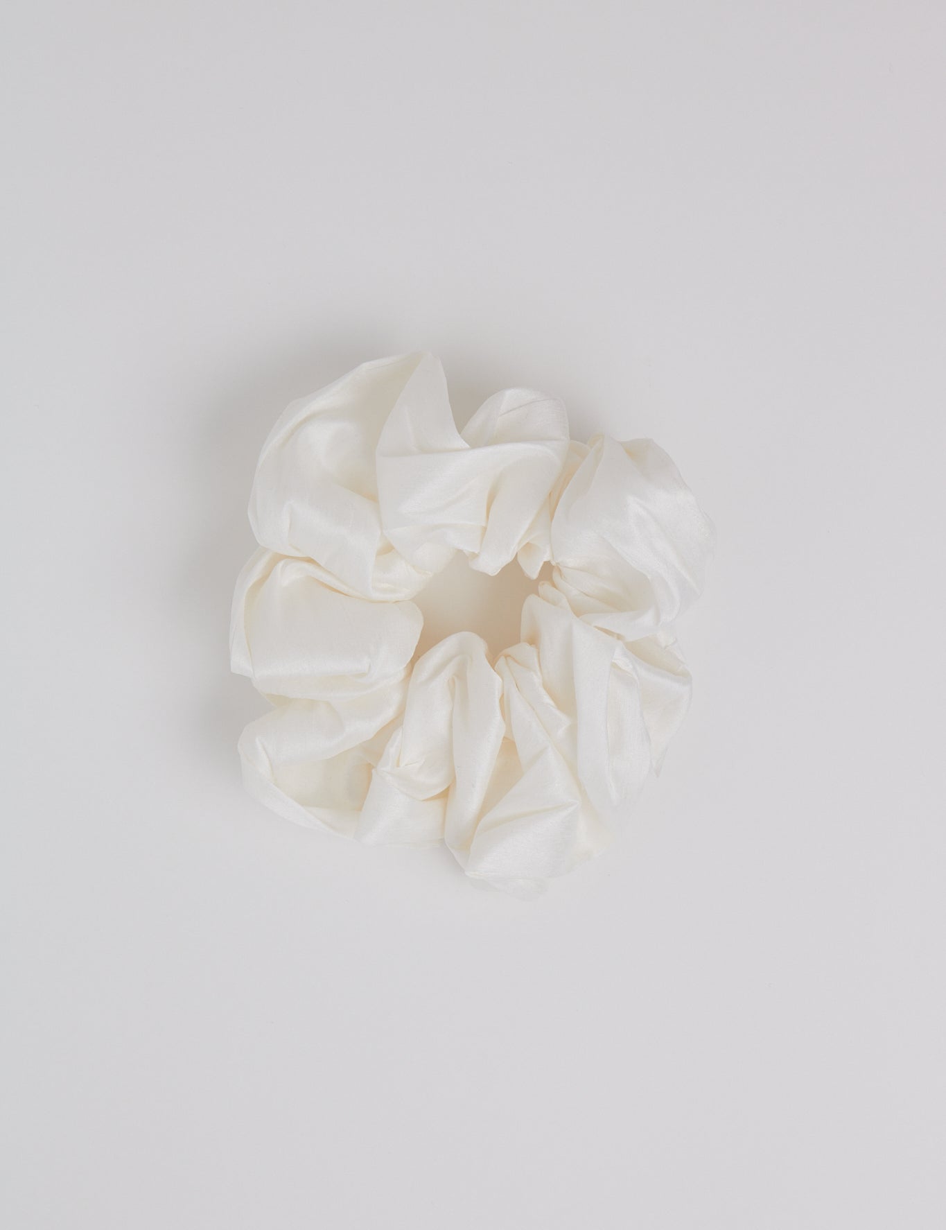 Pien Studios White Oversized Taffeta Scrunchie, curated by Shop Sommer in San Francisco.