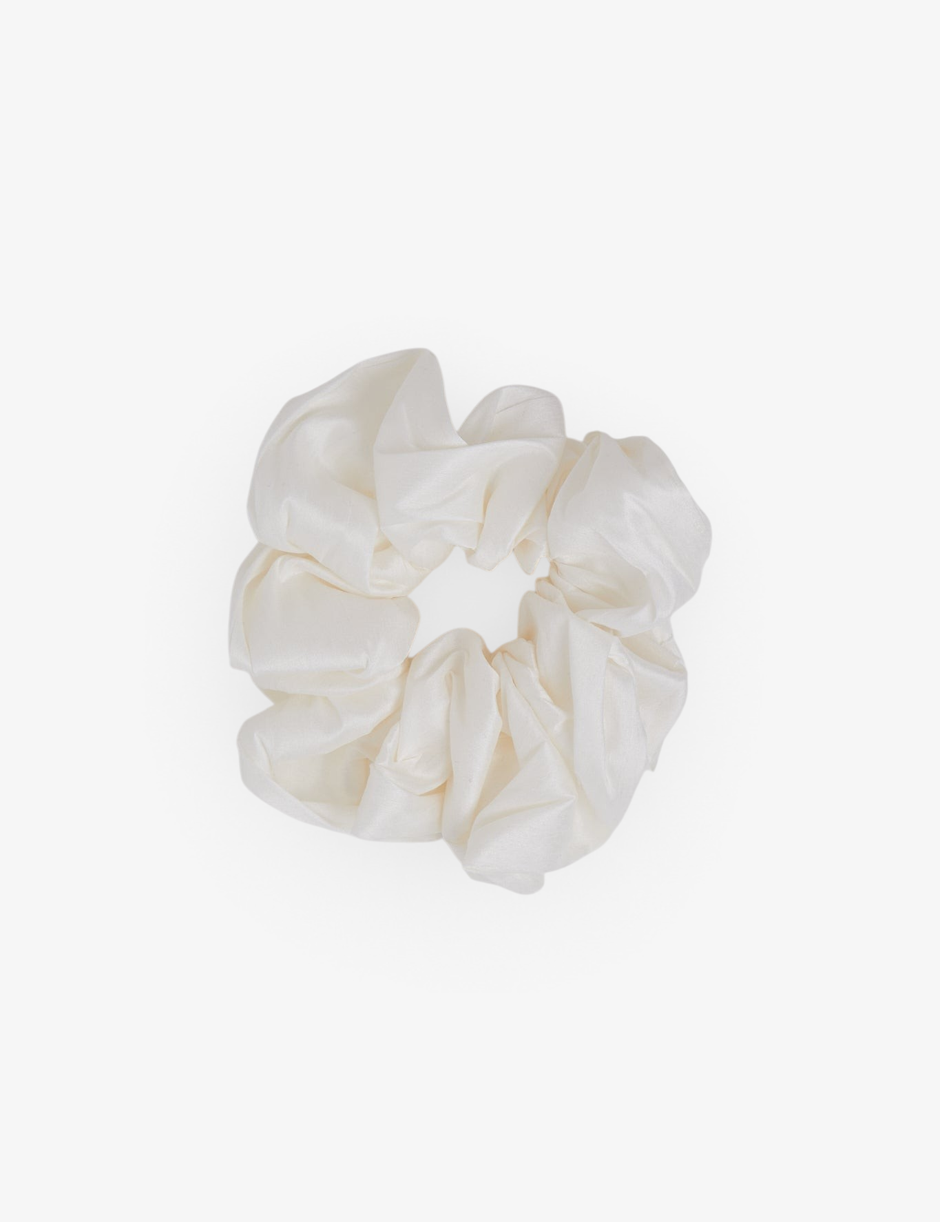 Pien Studios White Oversized Taffeta Scrunchie, curated by Shop Sommer in San Francisco.