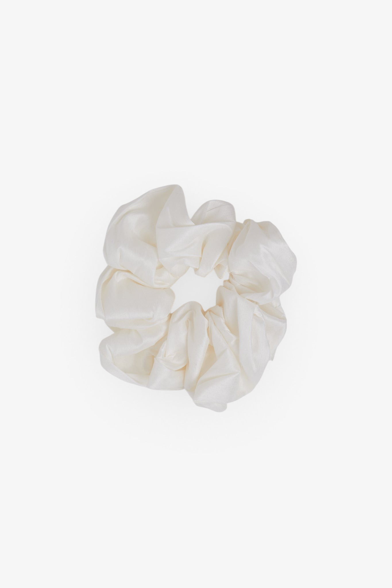 Pien Studios White Oversized Taffeta Scrunchie, curated by Shop Sommer in San Francisco.