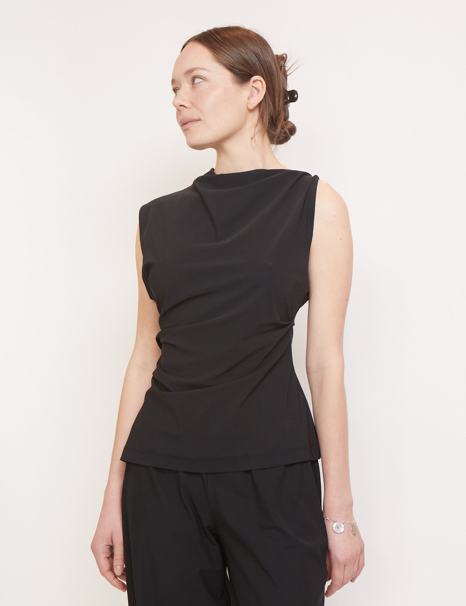 REYÈM Asymmetric Sleeveless Top Black, curated by Shop Sommer in San Francisco.
