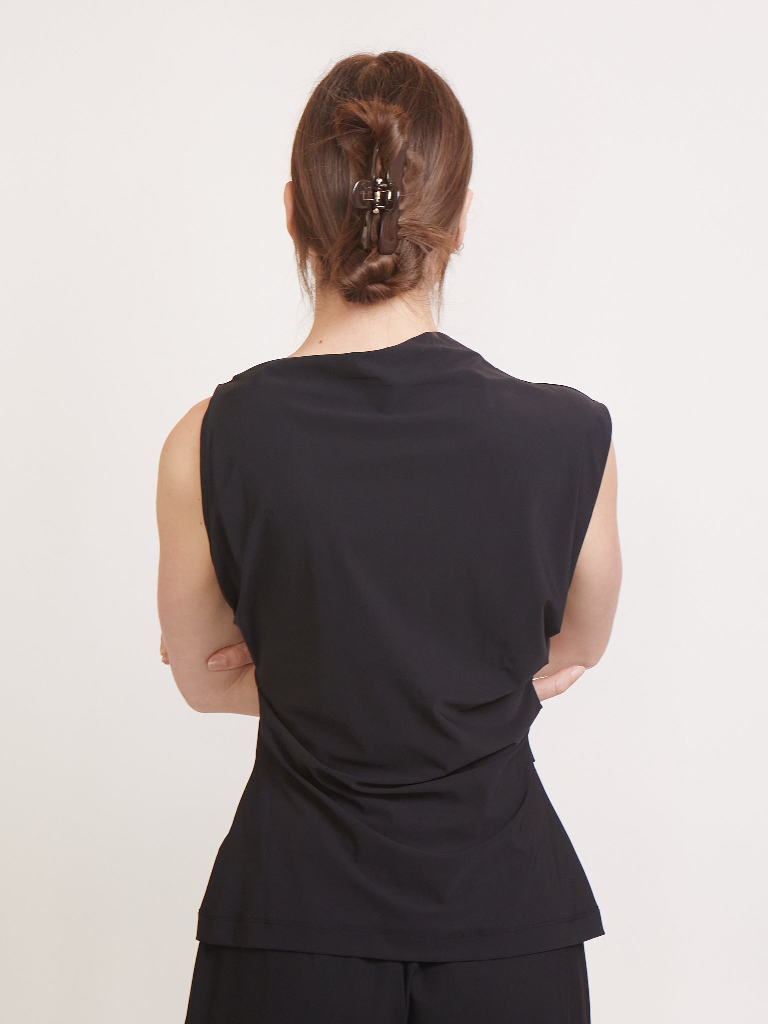 REYÈM Asymmetric Sleeveless Top Black, curated by Shop Sommer in San Francisco.