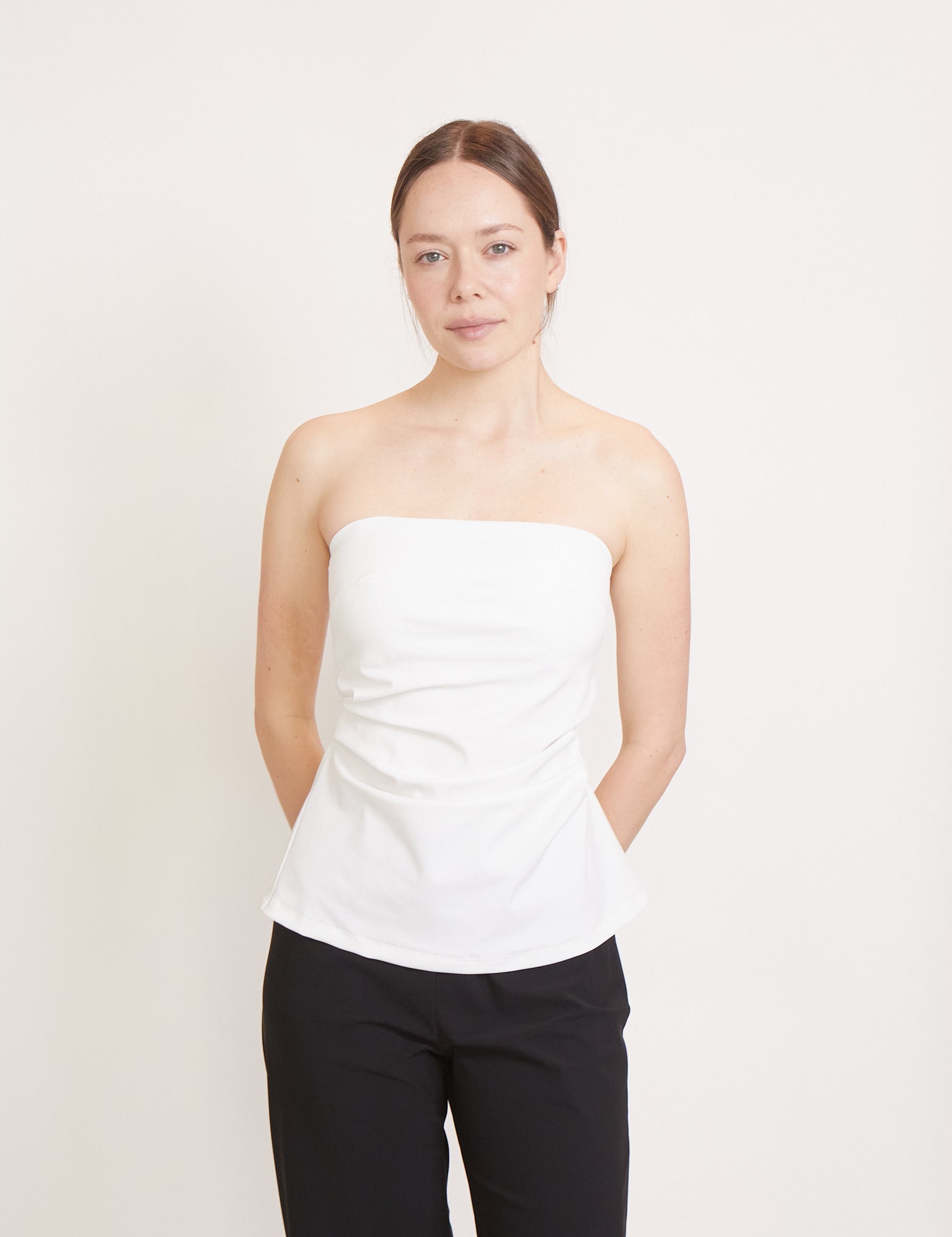 REYÈM Strapless A-line Top Pearl, curated by Shop Sommer in San Francisco.