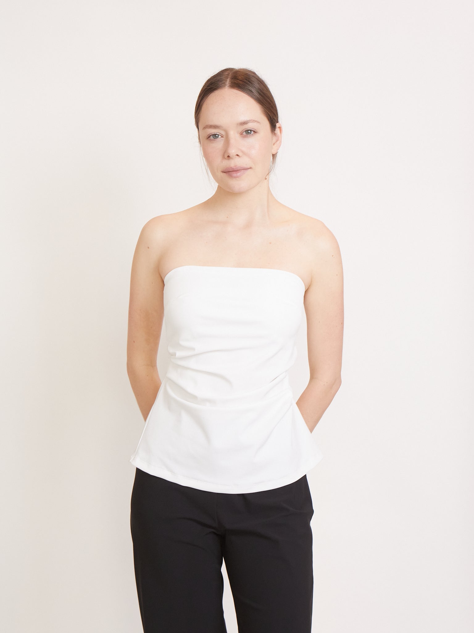 REYÈM Strapless A-line Top Pearl, curated by Shop Sommer in San Francisco.
