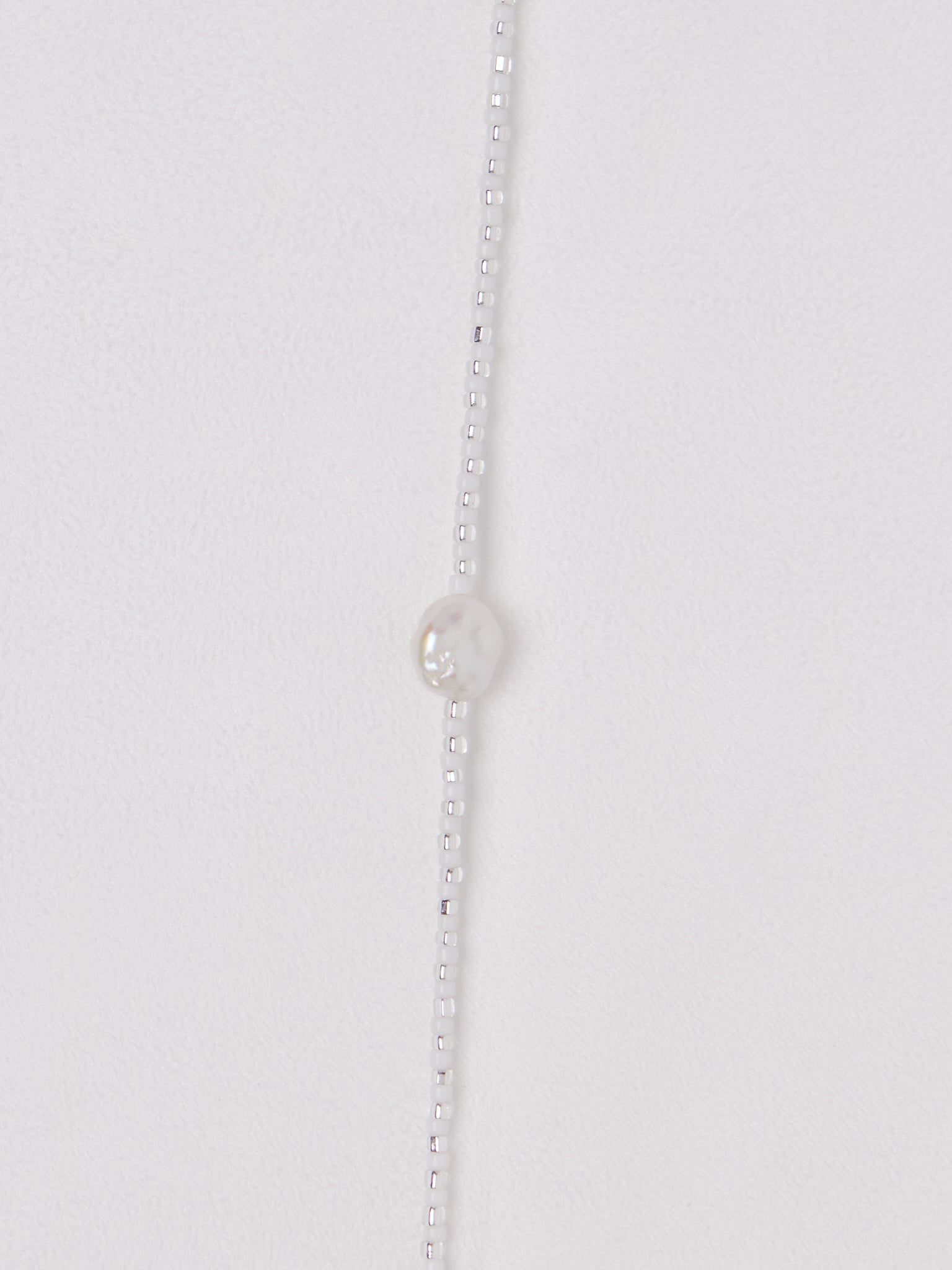 SANTANGELO Somos Como Ninos White Silver Necklace, curated by Shop Sommer in San Francisco.