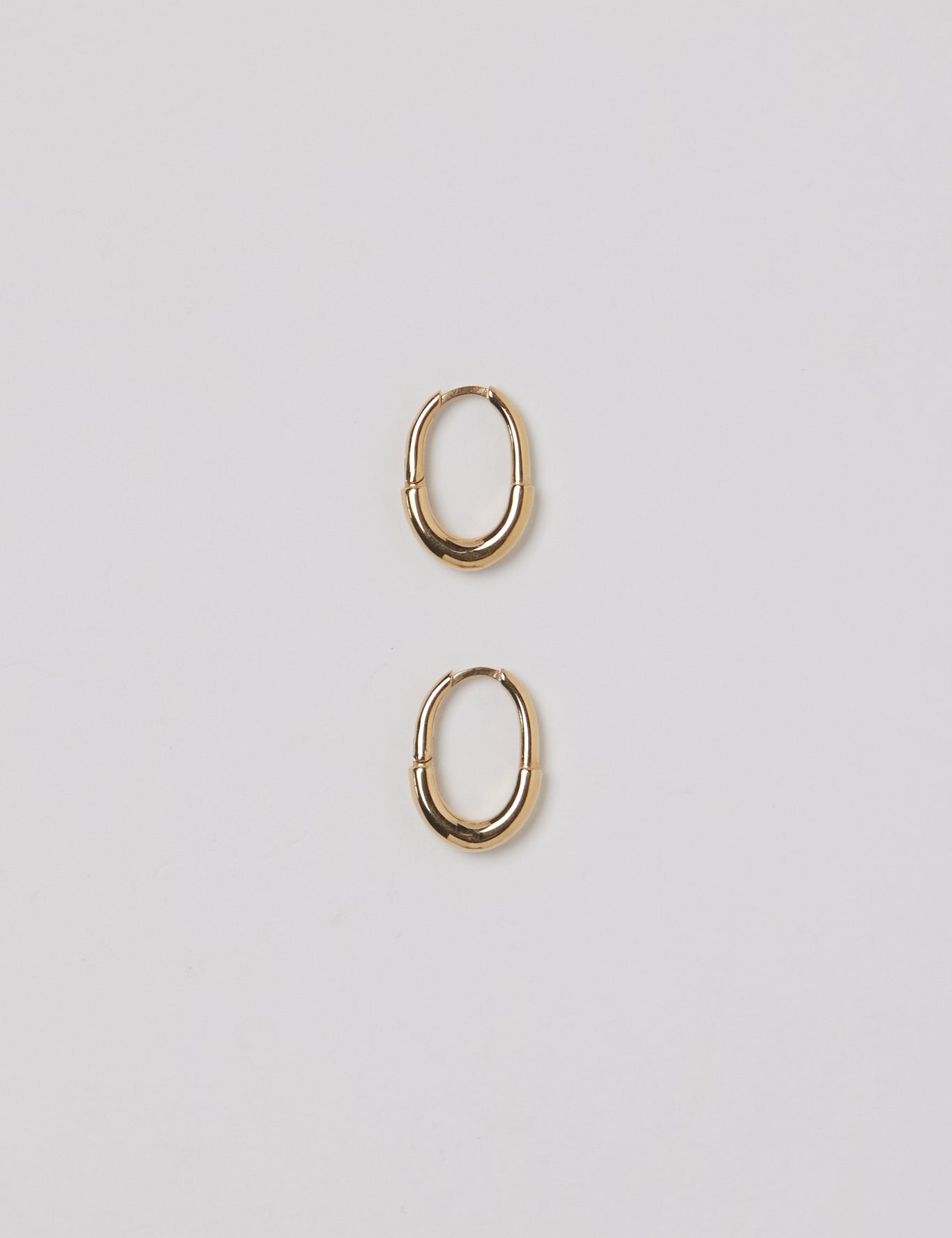 Sapir Bachar Gold Rectangle Step Hoops, curated by Shop Sommer in San Francisco.