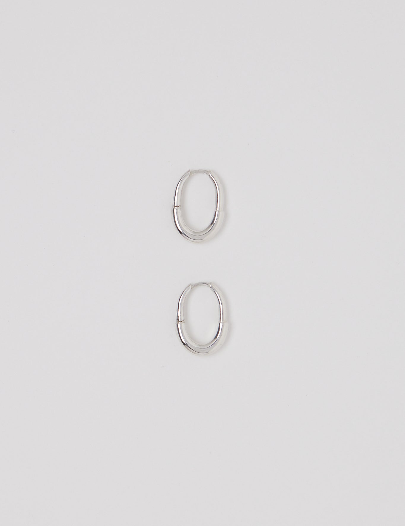 Sapir Bachar Silver Rectangle Step Hoops, curated by Shop Sommer in San Francisco.