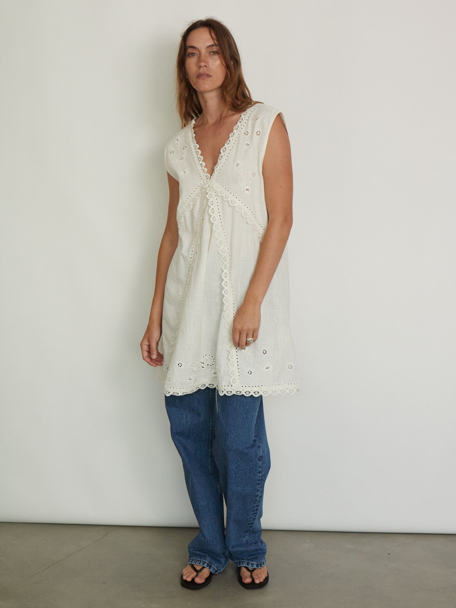 SKALL Talia Dress in Antique White, curated by Shop Sommer in San Francisco.