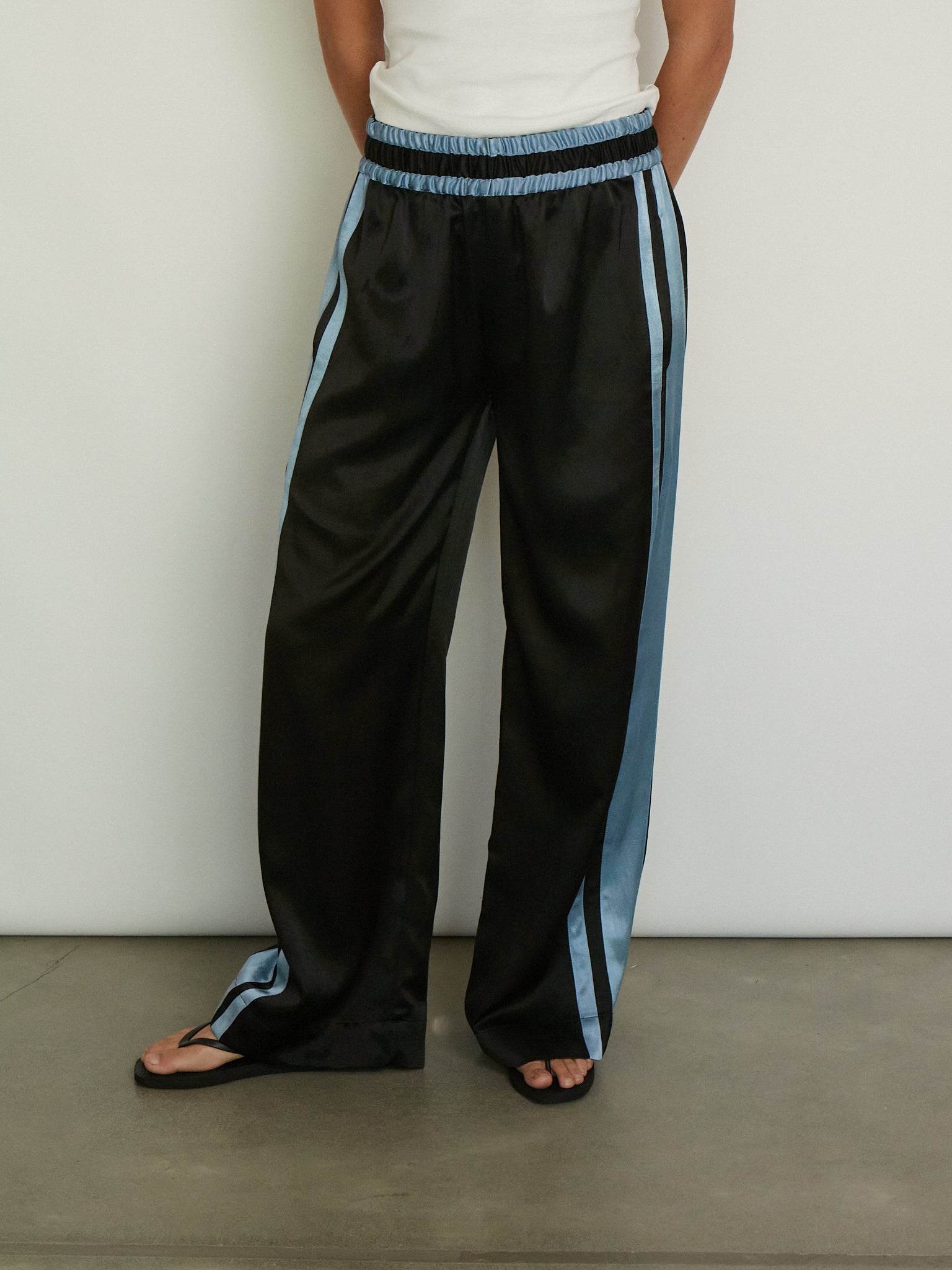 Tigra Tigra Striped Boxing Pant with Powder Blue Stripe, curated by Shop Sommer in San Francisco.