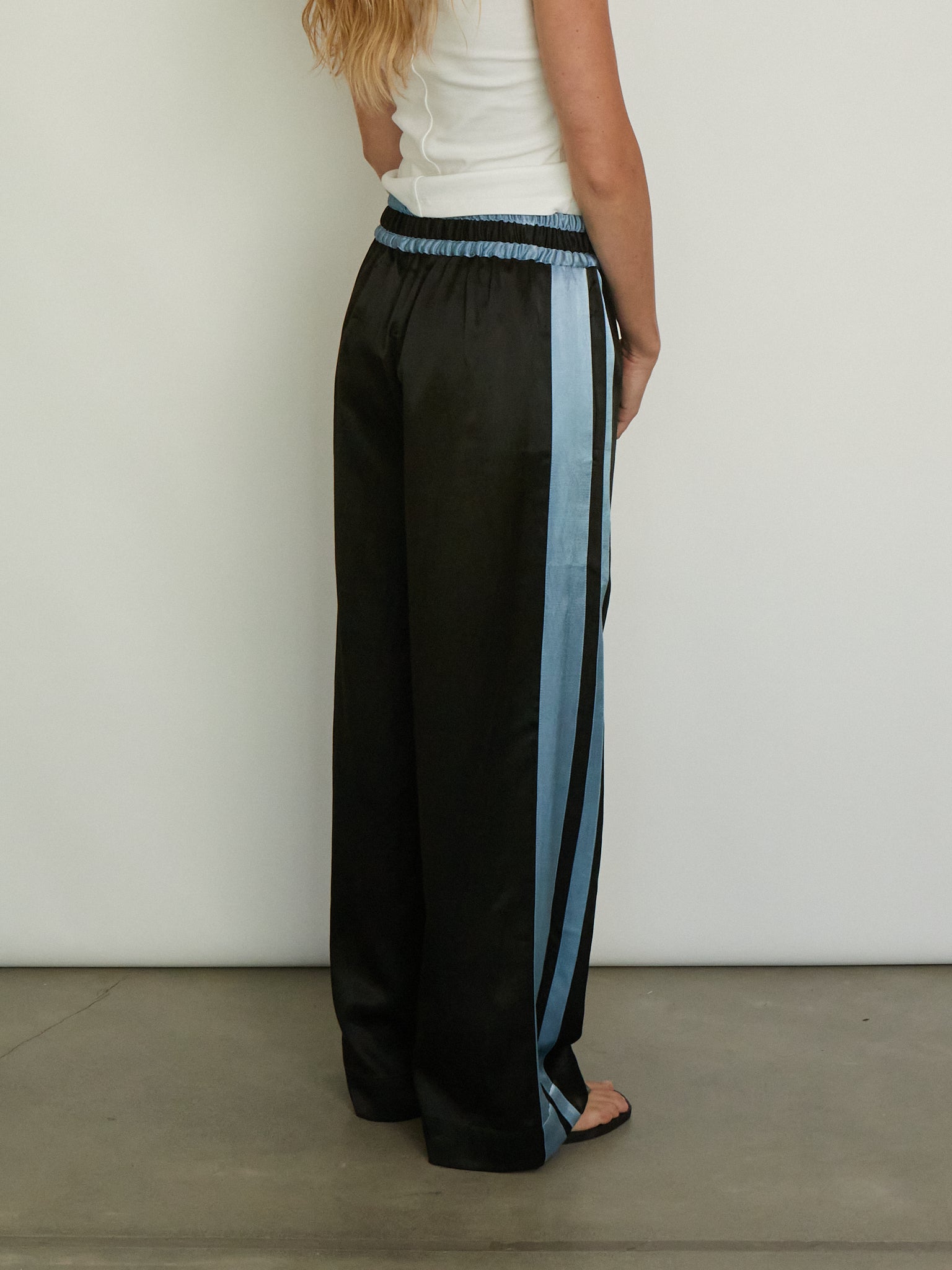 Tigra Tigra Striped Boxing Pant with Powder Blue Stripe, curated by Shop Sommer in San Francisco.