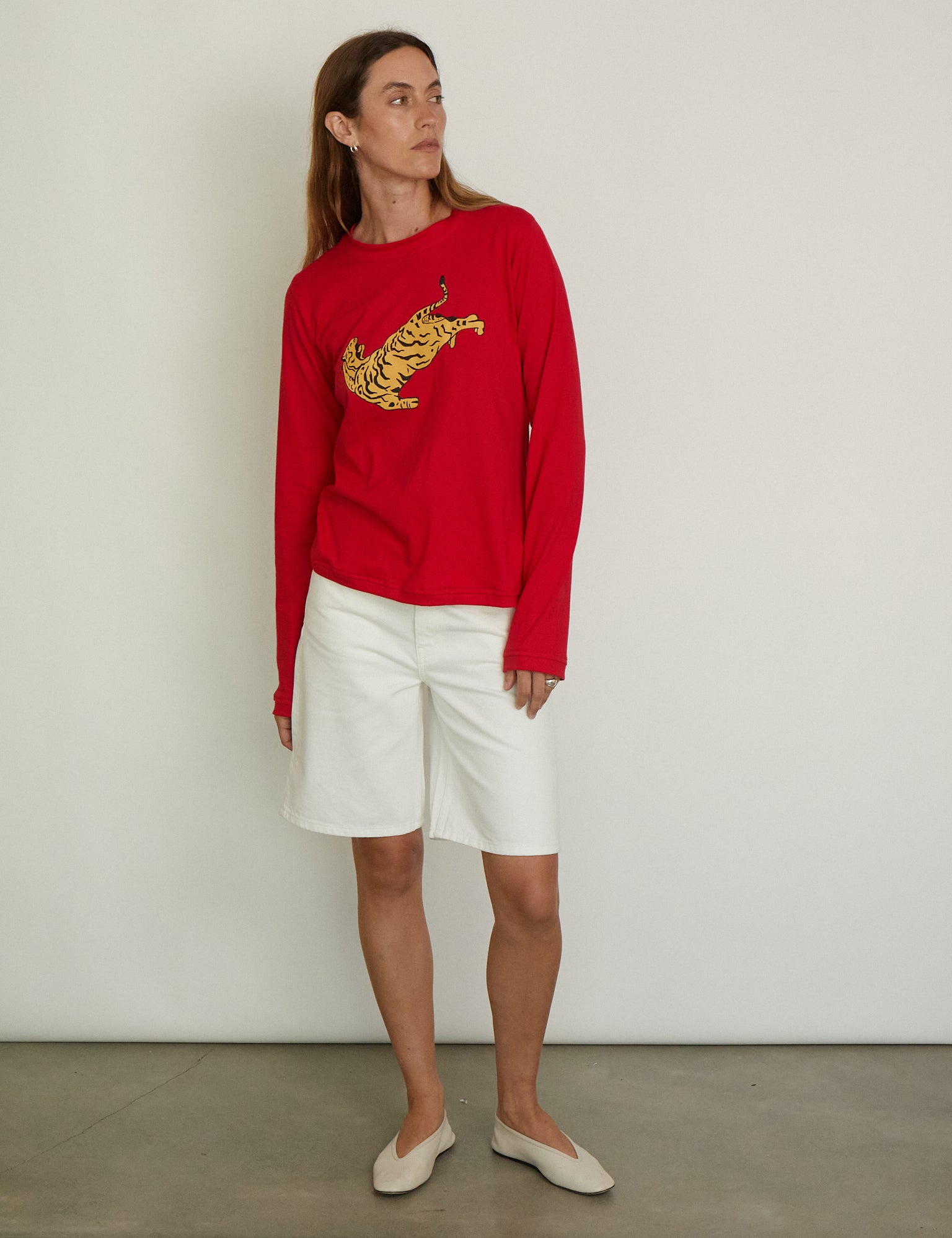 Tigra Tigra Hand Painted Tiger Tee, curated by Shop Sommer in San Francisco.
