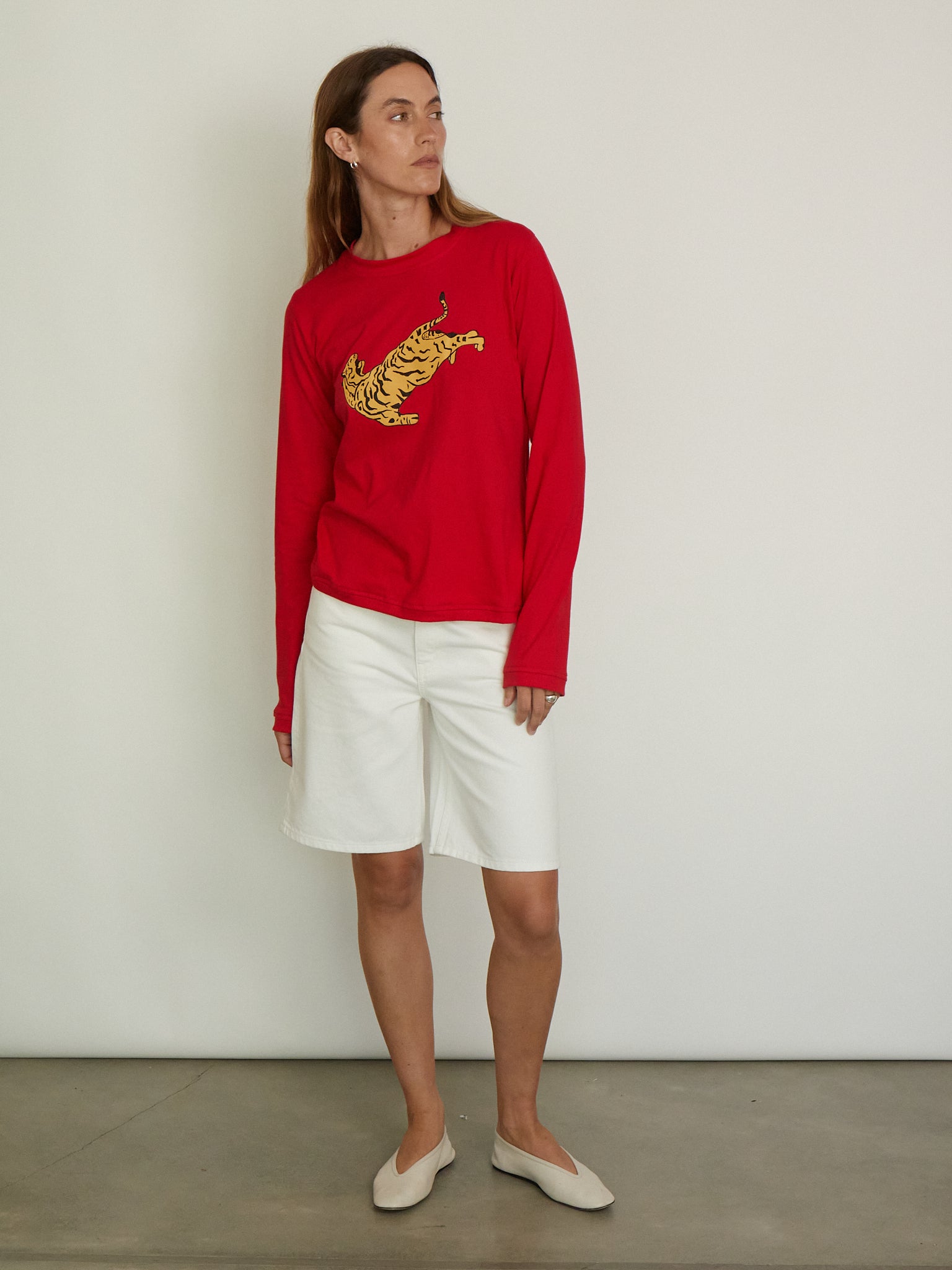 Tigra Tigra Hand Painted Tiger Tee, curated by Shop Sommer in San Francisco.