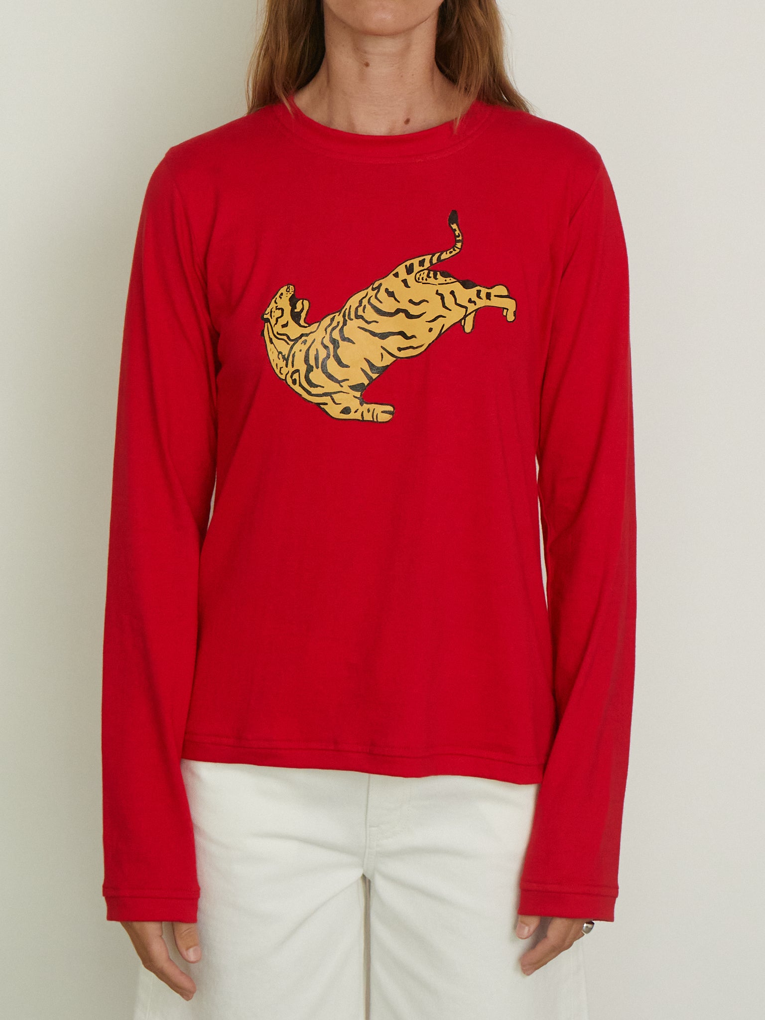 Tigra Tigra Hand Painted Tiger Tee, curated by Shop Sommer in San Francisco.