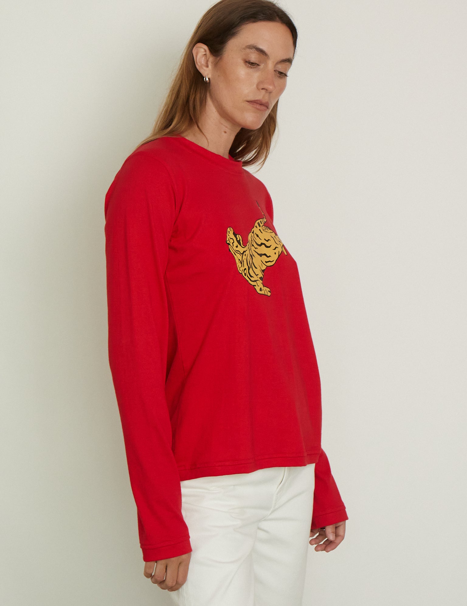 Tigra Tigra Hand Painted Tiger Tee, curated by Shop Sommer in San Francisco.