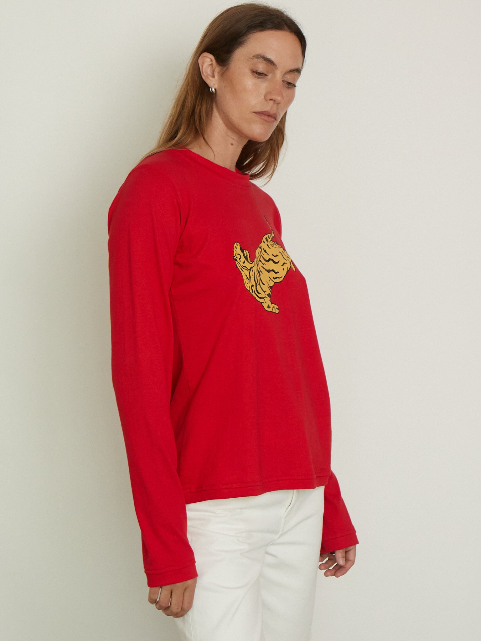Tigra Tigra Hand Painted Tiger Tee, curated by Shop Sommer in San Francisco.