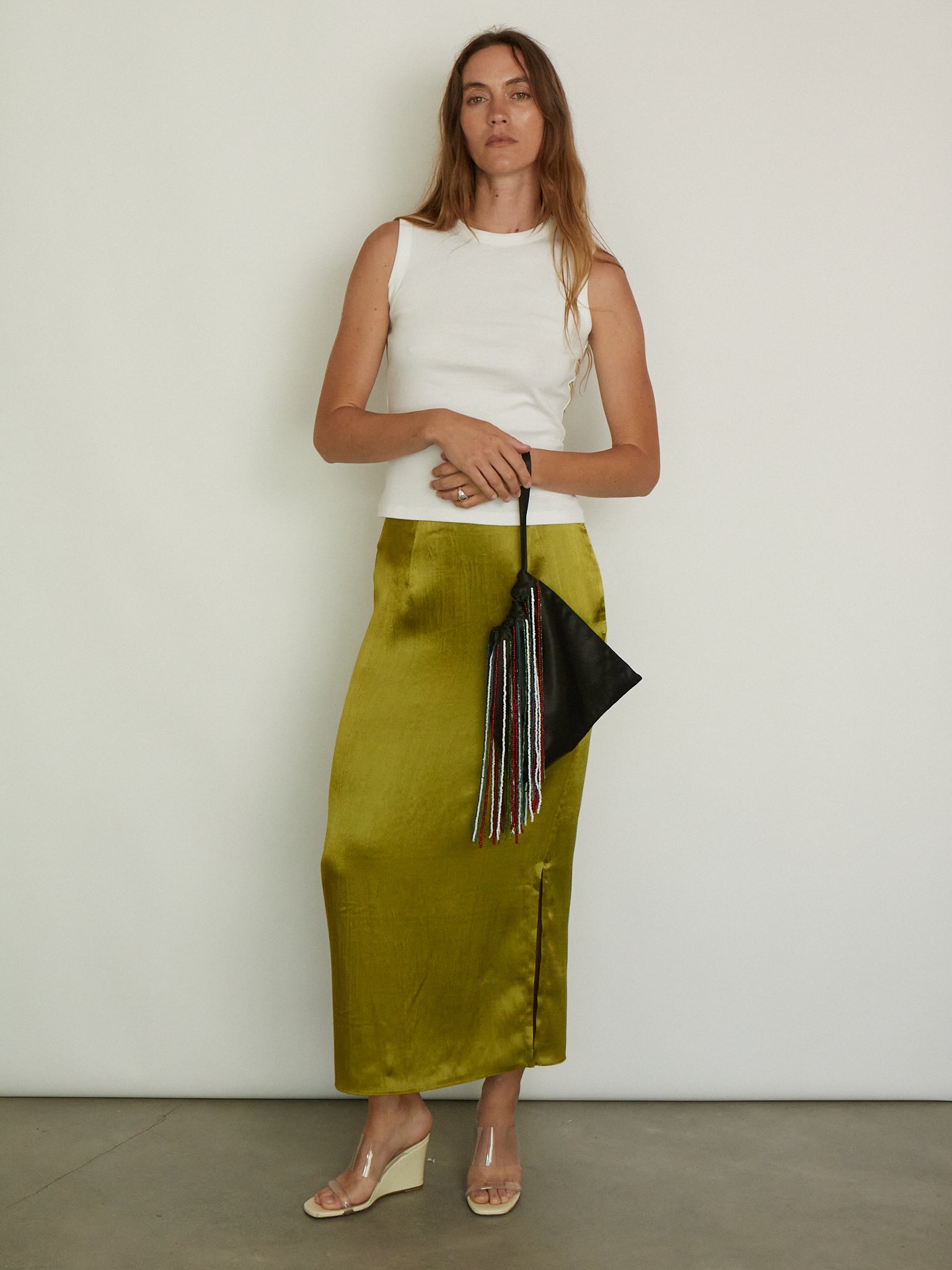 Tigra Tigra Slip Skirt Acid Green, curated by Shop Sommer in San Francisco.
