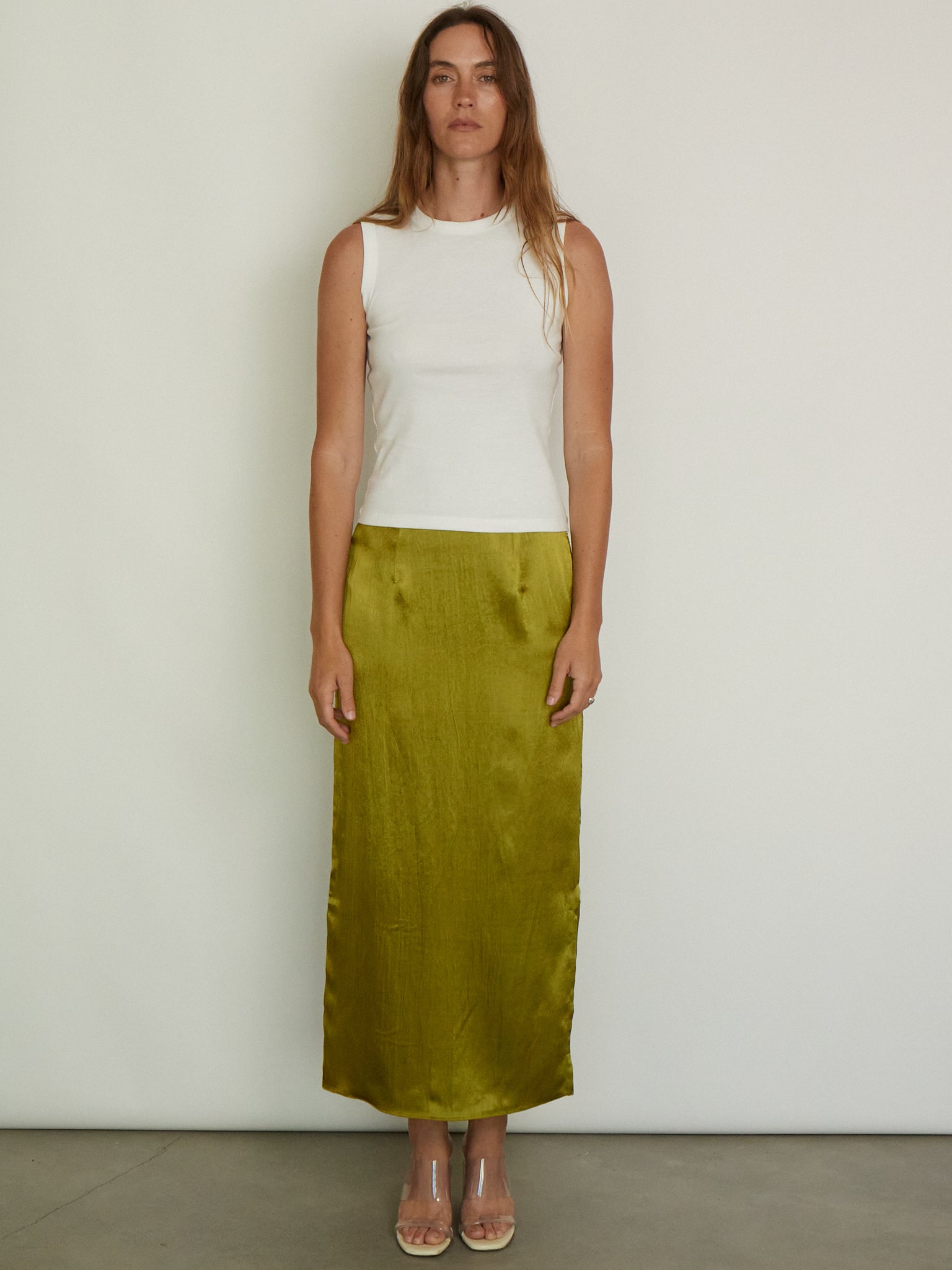 Tigra Tigra Slip Skirt Acid Green, curated by Shop Sommer in San Francisco.