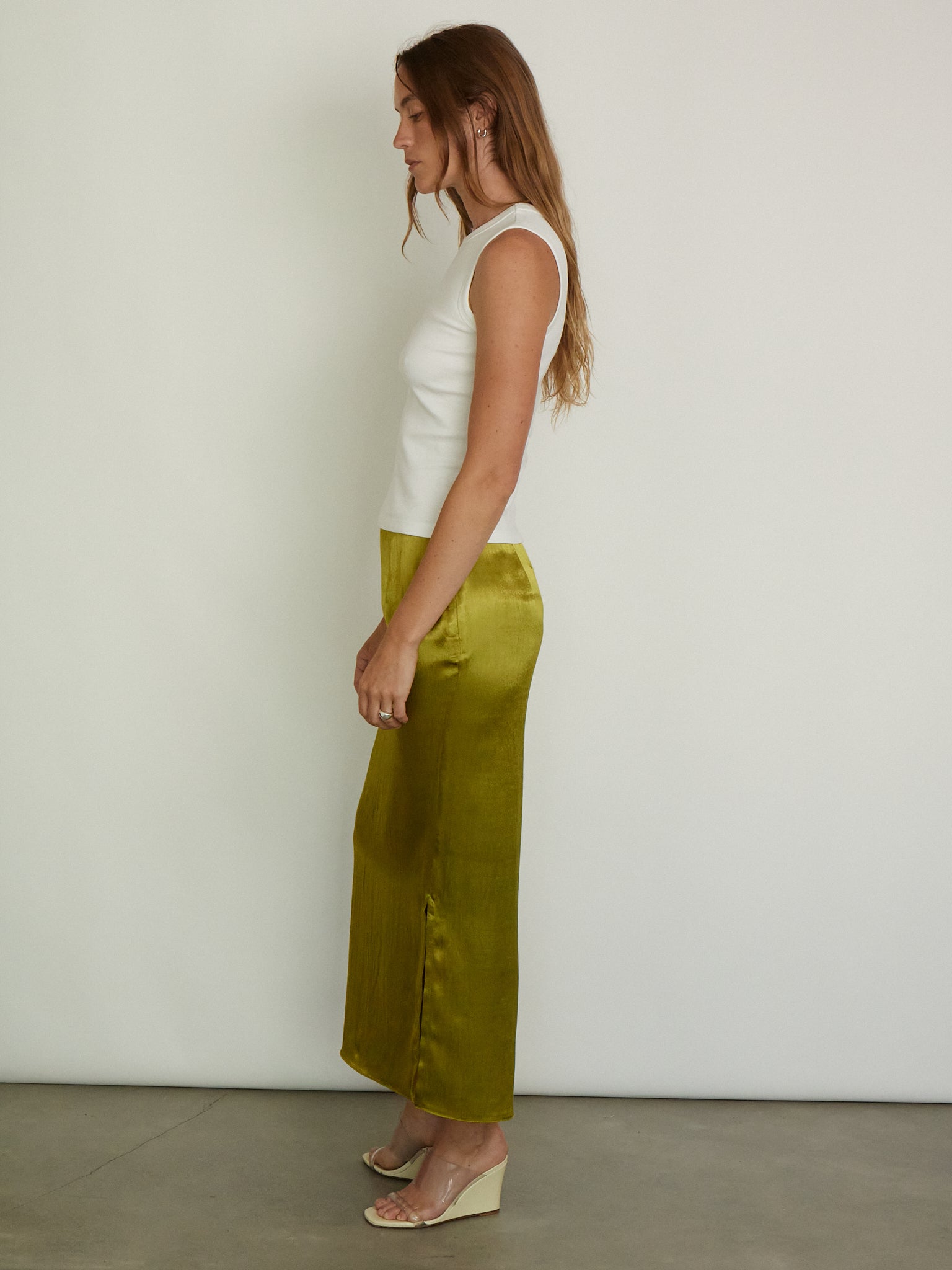 Tigra Tigra Slip Skirt Acid Green, curated by Shop Sommer in San Francisco.