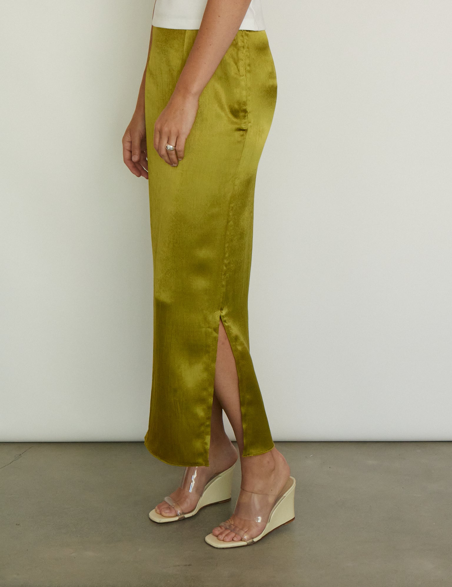 Tigra Tigra Slip Skirt Acid Green, curated by Shop Sommer in San Francisco.