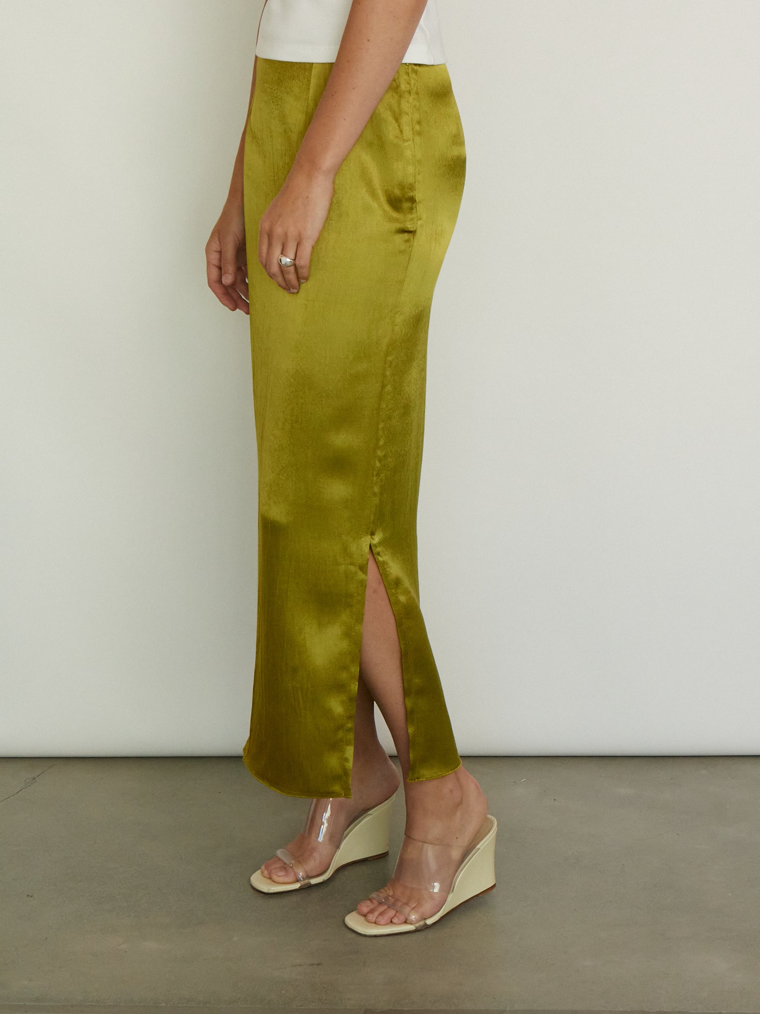 Tigra Tigra Slip Skirt Acid Green, curated by Shop Sommer in San Francisco.