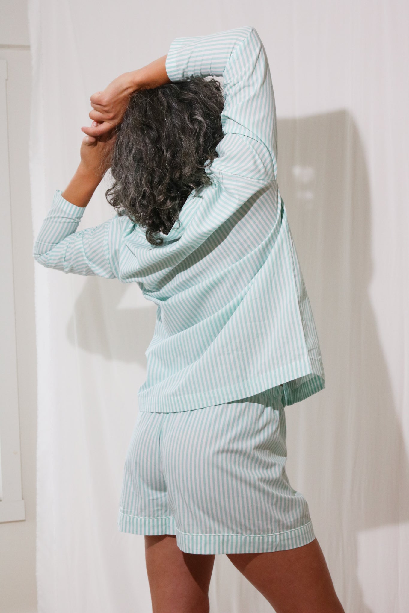 Short Striped Pajama Set