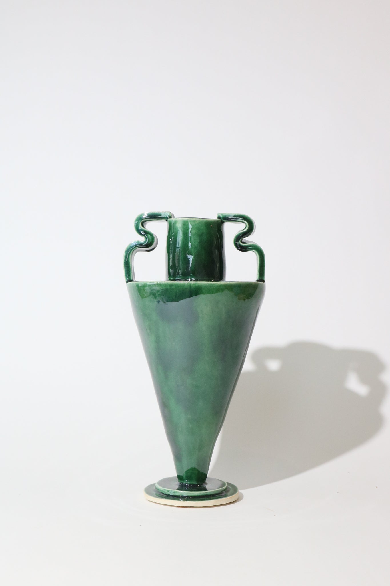 Shop Sommer Morgan Peck Glassy Green Cone Stretch Vase